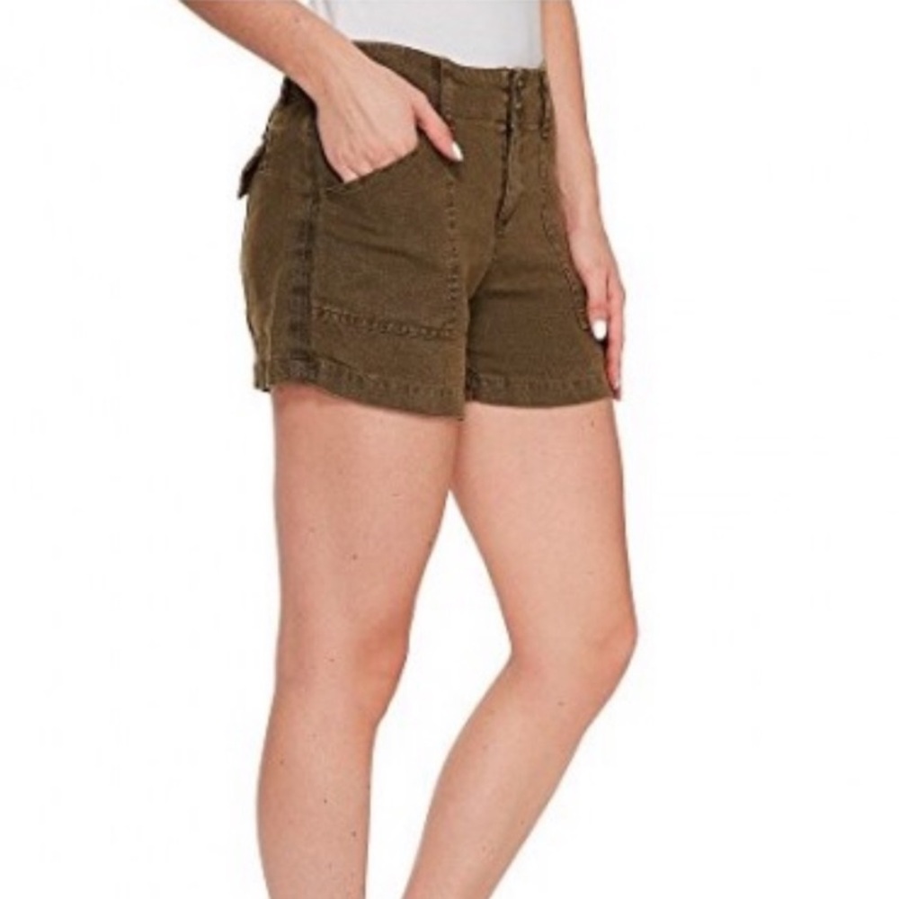 Sanctuary linen olive 🫒 utility shorts
